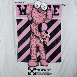 White Off-White KAWS "Play Time" T-shirt from the KAWS X OFF-WHITE™ 2022 Mens L